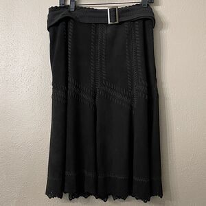 Peter Nygard Vintage Leather and Suede Skirt Size 12